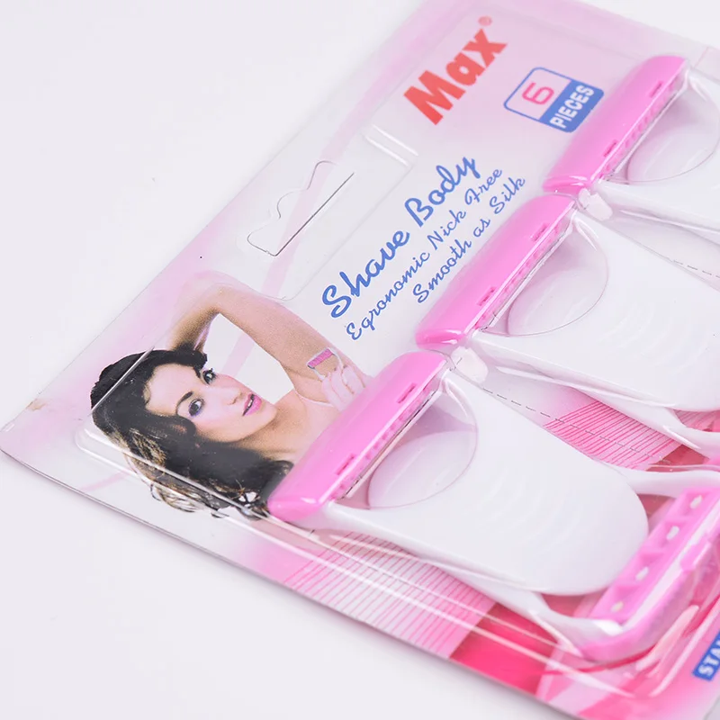 Professional Max brand Single Blade Medical Razor 6pcs Per Pack for lady