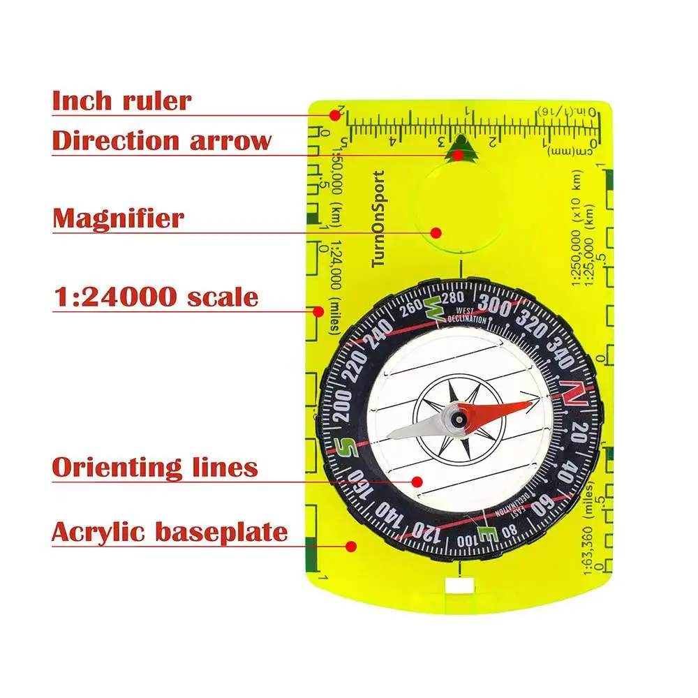 Orienteering Hiking Backpacking Compass Camping Navigation Boy Advanced Scout Compass for Map Reading