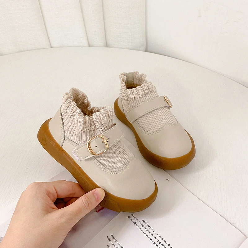 Wholesale Children Fashion Casual Shoes 2021 Winter Uniform Toddler Little Baby Genuine Leather School for