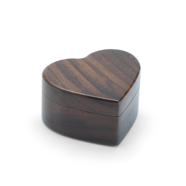 Wholesale Cheap Wooden heart-shaped ring box jewelry box