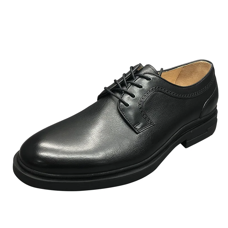 Wholesale custom soft comfort rubber sole special leather men drees shoes