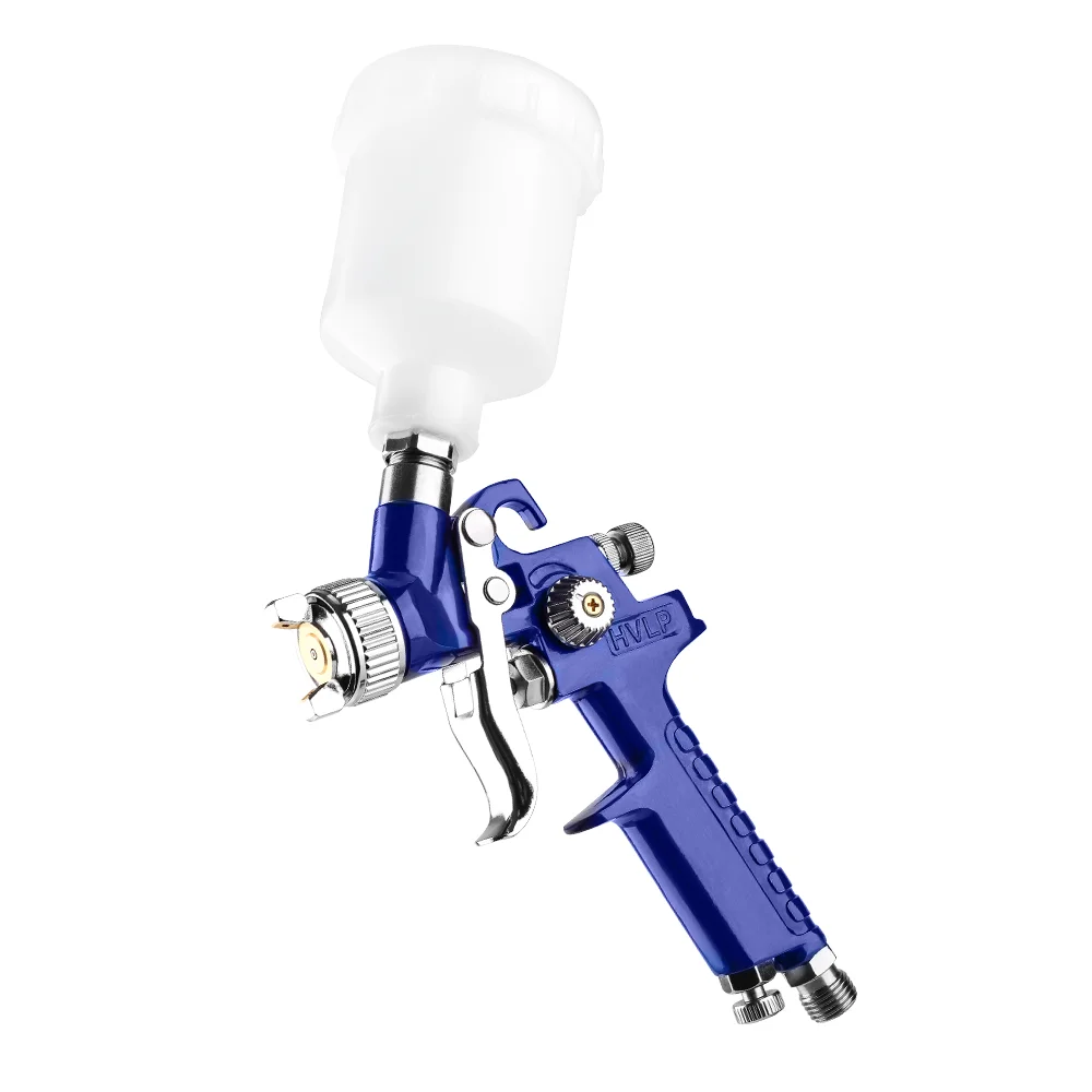Professional Type HVLP H-827+H-2000 Two Blue Spray Guns With 0.8mm/1.4mm Nozzle Air Paint Spray Gun Car Repainting Paint Tools.