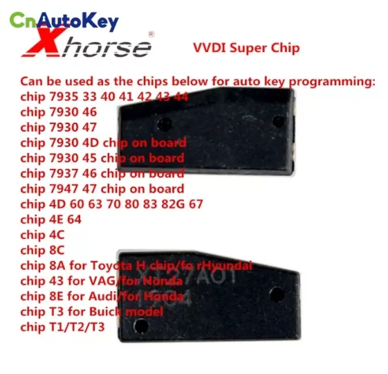 AC070022 Xhorse VVDI Super Chip XT27A01 XT27A66 Transponder for ID46 40 43 4D 8C 8A T347 for VVDI2 VVDI Key ToolMini Key Tool