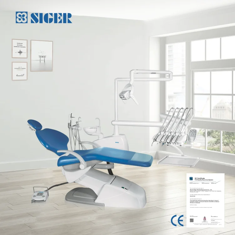 Chinese Siger medical fashion mobile ce approved integral portable dental unit dental chair price dental chair With Led Operate