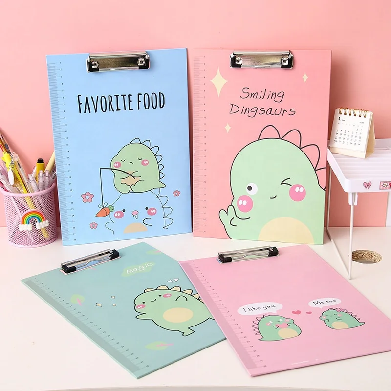 Wholesale cartoon dinosaur A4 paper board school office plastic file folder