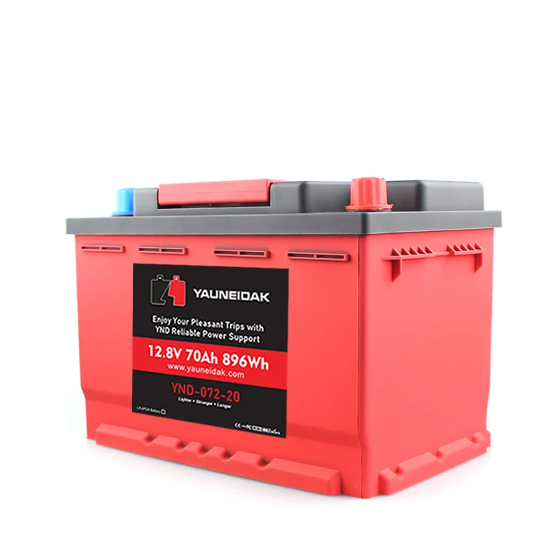 Wholesale Quality Auto energy storage battery 12.8V 70Ah 896Wh lithium car starter ion battery