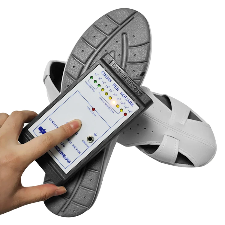 White 6 Holes Unisex Industrial Work Wear Lightweight Modern ESD Antistatic Safety Shoes for Cleanroom