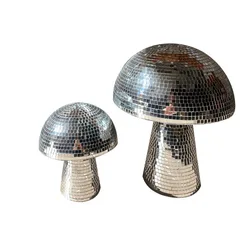 Mushroom Disco Ball - 2022 Silver Disco Mirror Mushrooms Shape Home Art Decor for Homes Art Decorations Offices and Wedding