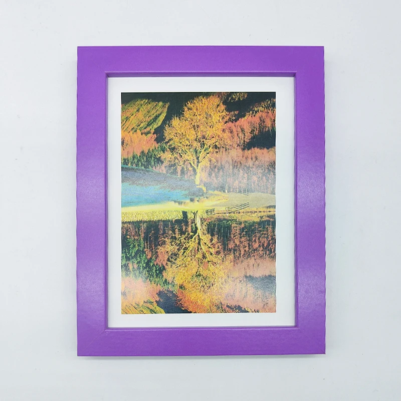 Factory Wholesale frame custom frame home decoration art picture custom size color MDF wood photo frame