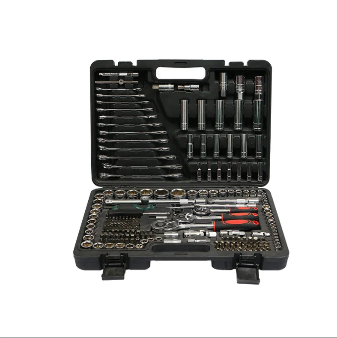 218pcs Professional auto repairing socket tool set mechanical toolbox