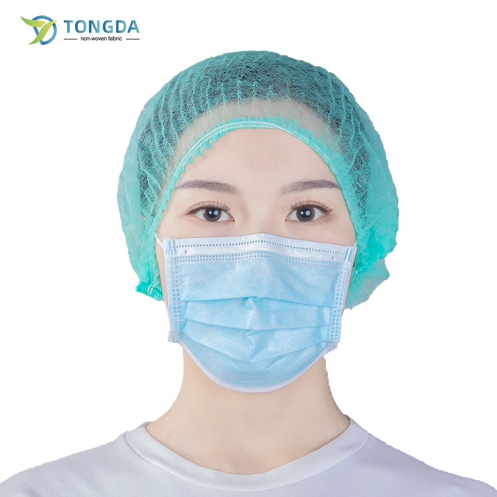 Cheap Disposable Hairnet Non Woven Bouffant Clip Mob Cap