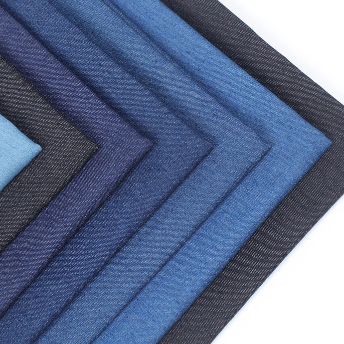 high quality wholesale 6oz cvc cotton polyester elastic stretch spandex denim fabric jean fabric