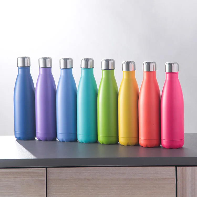 17oz Матовый с двойными стенками вакуумной изоляцией из нержавеющей стали спрей краска Cola форма термо термос бутылка для воды