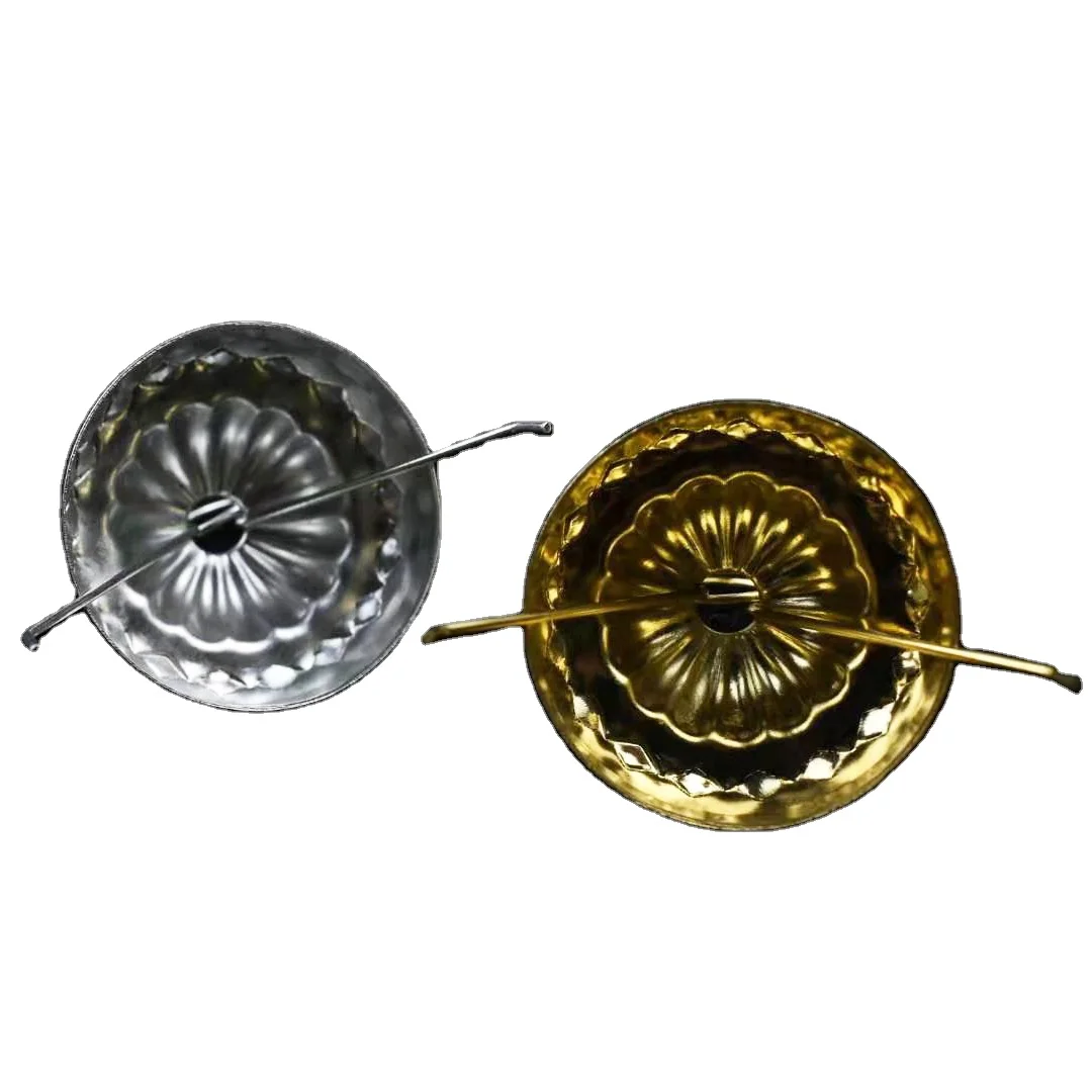 
Plating Hardware Christmas Glass Ball Aluminum Cap PET Ball Iron Cover Christmas Ball Accessories Factory Customized LOGO 