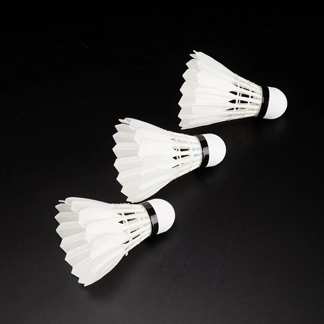 Top class high quality resistant to play level 2 protech badminton shuttlecock head goose feather