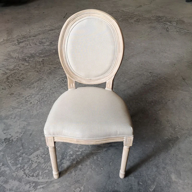 European Style Wedding Dining Chair Hotel Wholesale Antique indoor outdoor Wooden Louis Dining Chair Ghost Chair