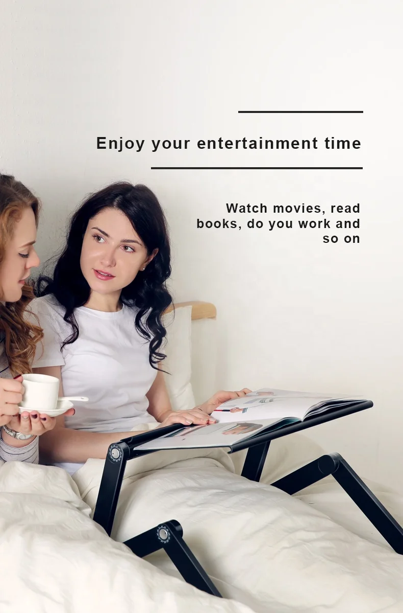 Foldable Lap Desk Folding Bed Stand Up Laptop Sofa Desk