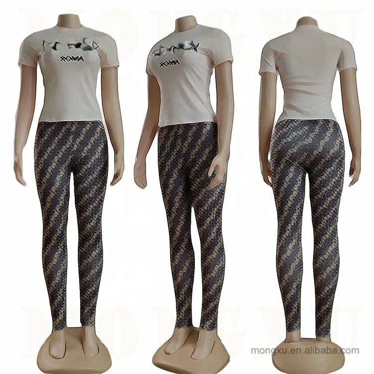 2022 New Arrival Designer Clothes Famous Brands Women Two Piece Short Set Plus Size Print FF 2piece Jogger Set Summer Clothing