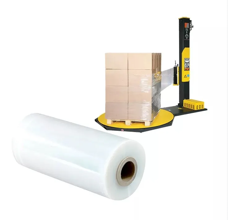Economical LLDPE Black PE Plastic Wrap cast Stretch film Shrink Wrap Roll for Pallet Wrap