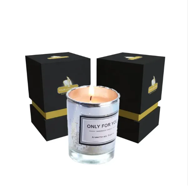 Custom Logo Aroma Electroplate Starry Sky Silver Soy Wax  Luxury Birthday Soy Wax Glass Jar Scented Candle