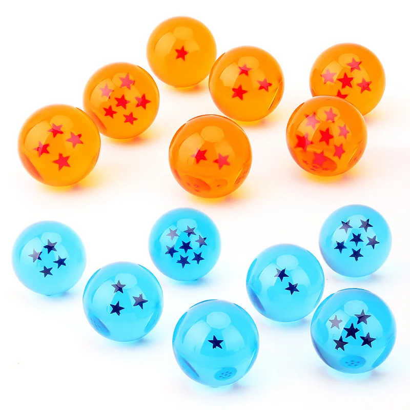 Cartoon Fans Collection Round Crystal DBZ Dragon Ball Keychain Glass Anime Goku Ball Key Chain Ring Pendant Star Keychains