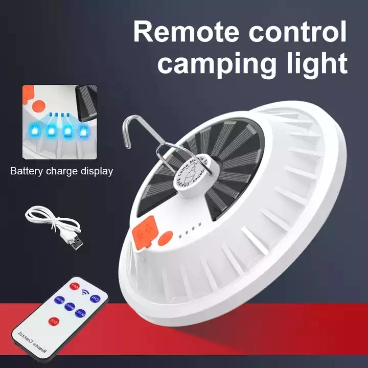Lightingpass Wholesale China Manufacture Portable Led Rechargeable Solar Hiking Usb Tent Light Ufo Camping Lantern Power Bank
