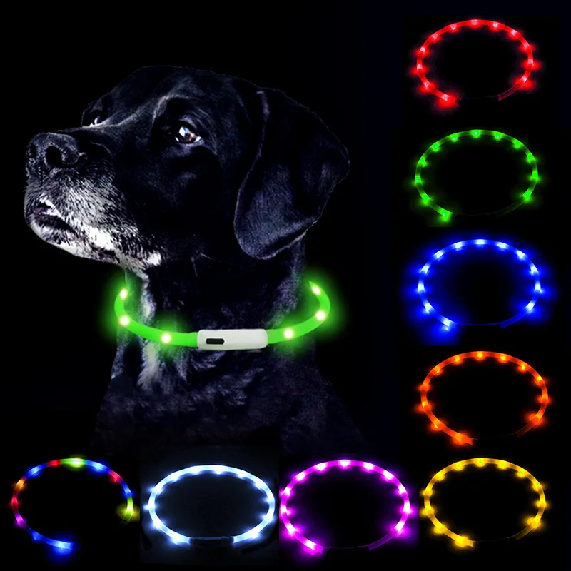 Manufacturers Waterproof Fluorescent Glow in the Dog Light Collars With Light for Dogs