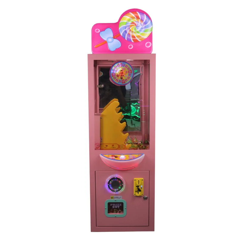 Hot selling candy gift game machine coin operated lollipop vending machine electric crane claw machine for sale