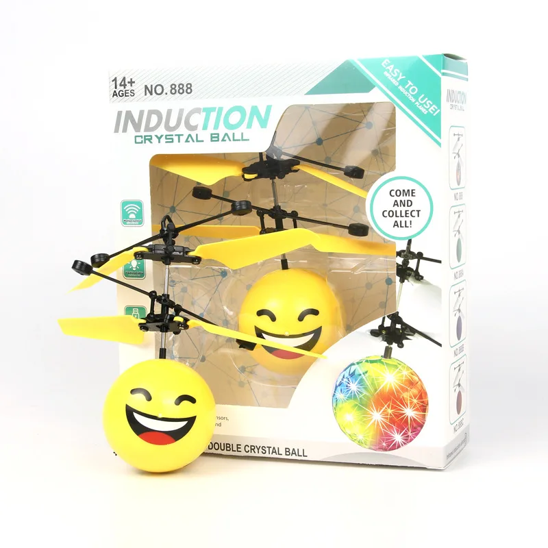 Flying Ball LED Luminous Kid Flight Balls Electronic Infrared Induction Aircraft Remote Control Toys Magic Sensing Helicopter