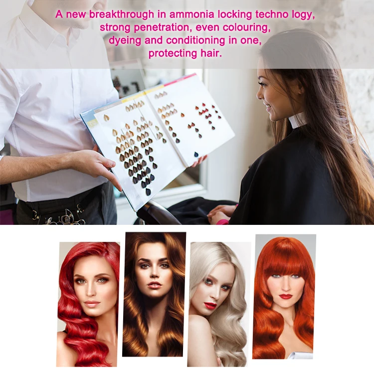 Private label long-lasting hair color cream fashion beauty oxidant cream dye cream for salon