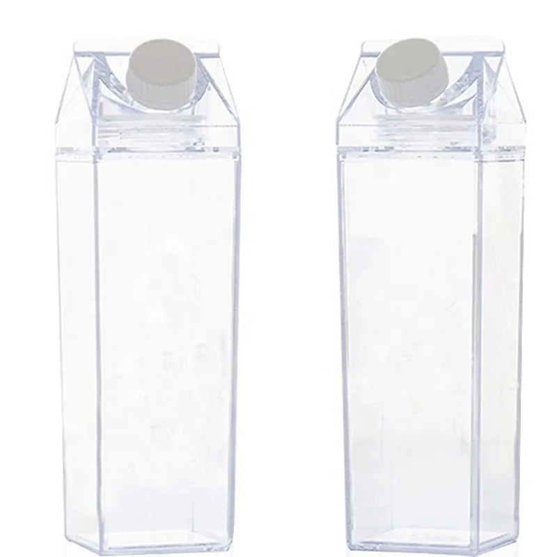 
Popular Rectangle 500ml Clear Juice Plastic Cartoon Water Bottle For Milk 