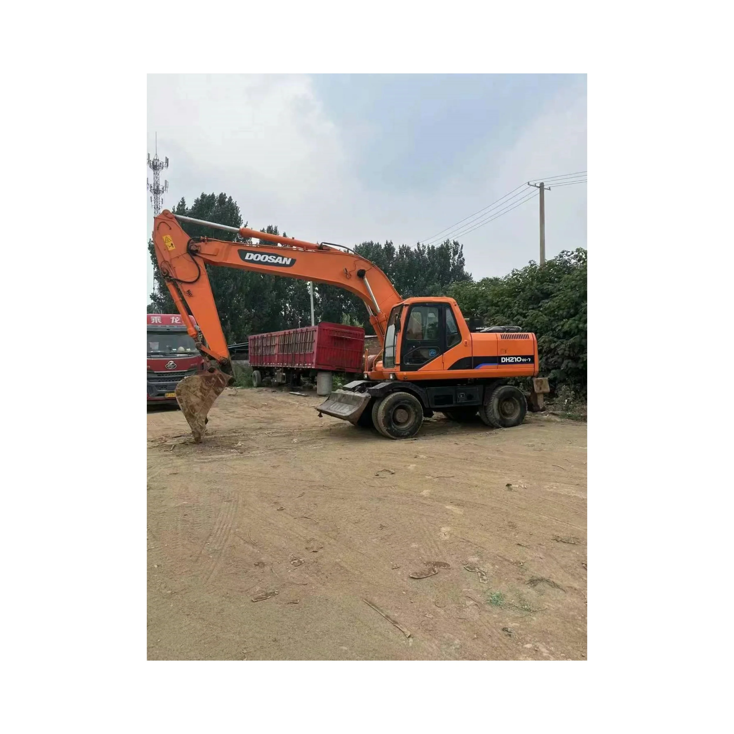 Оригинальный Корея Doosan 210 колесный экскаватор 20 тонн DOOSAN DH210w-7 б/у по низкой цене распродажа