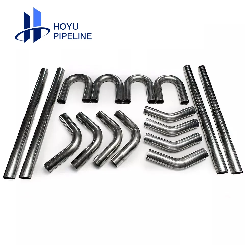 HOYU 304 stainless steel pipe elbow 90 Degree Sanitary Long  Butt Welded Elbow 45 180 Degree Railing Elbow factory