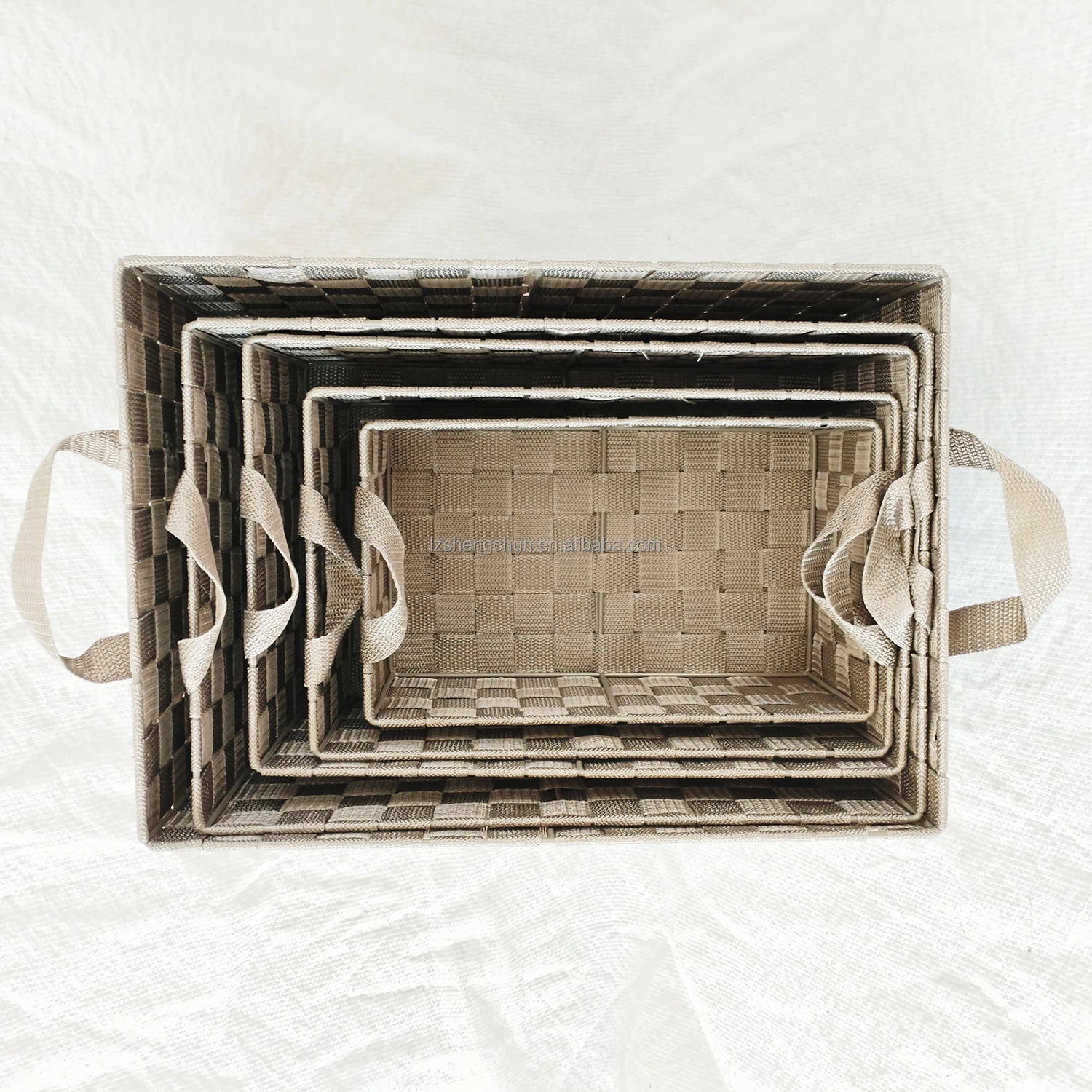 handmade Nylon woven baskets and decoration large storage basket for organizing