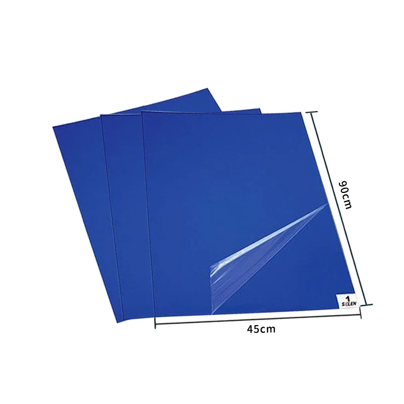
18x36 inch 4.5C dust free peel off blue hospital clean room disposable cleanroom door sticky mat 