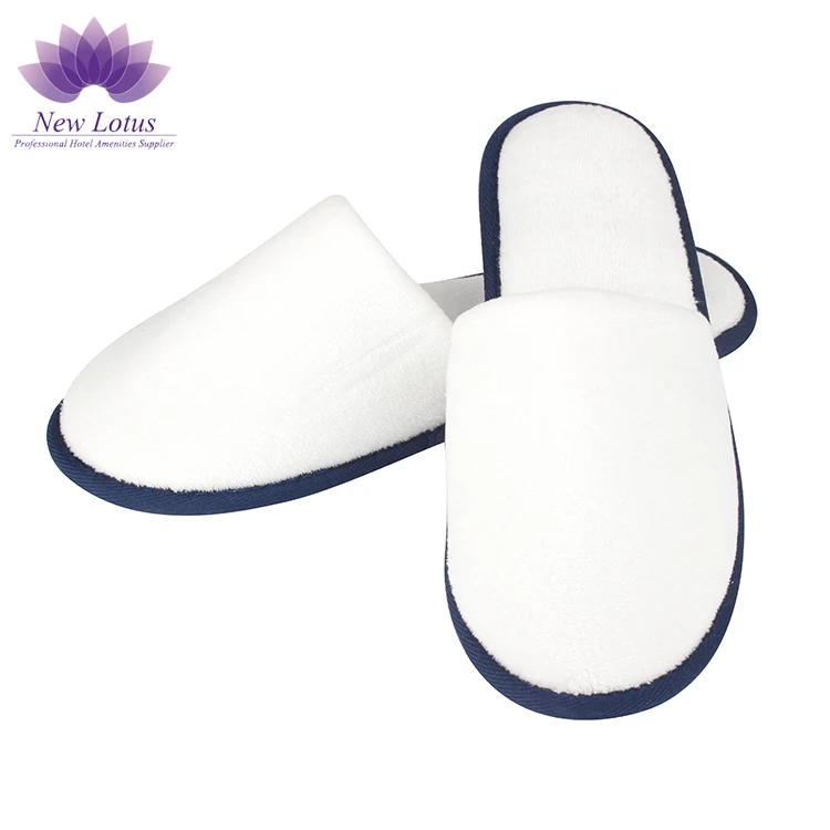 Custom Logo Luxury Coral Velour Brown Disposable Hotel Slipper Wholesale