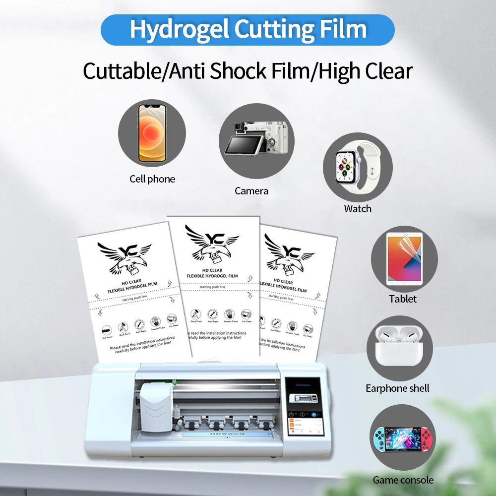 Wholesale 120x180mm Soft Tpu Clear Hydrogel Film Nano Tpu Front Hydrogel Cutting Film Sheet