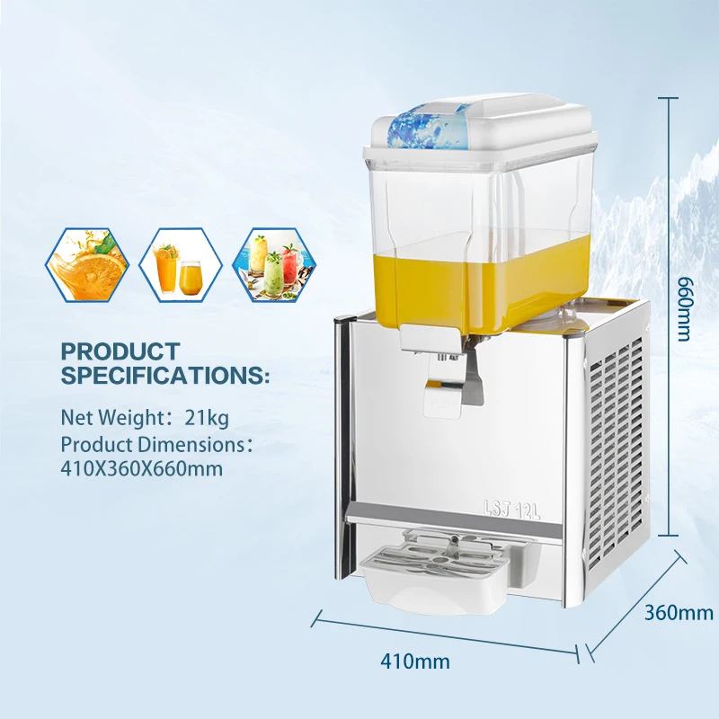 Beverage Juice Dispenser Cooler Machine / Hotel Juice Dispenser 3 tanks for buffet