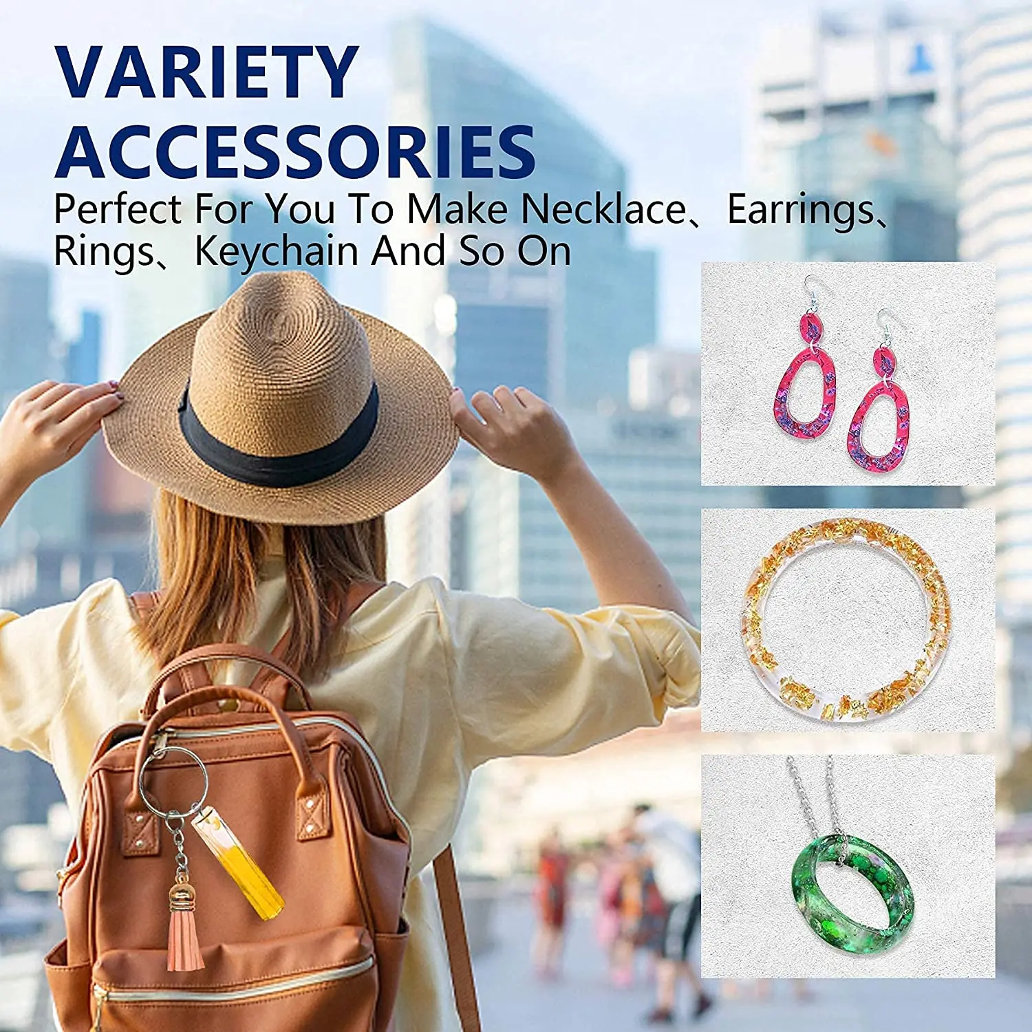 Funny Keychain Souvenirs Dog Tags Mobile Hanging Resin Crystal Crafts Arts Resin Craft DIY Kids Toys Making Kit