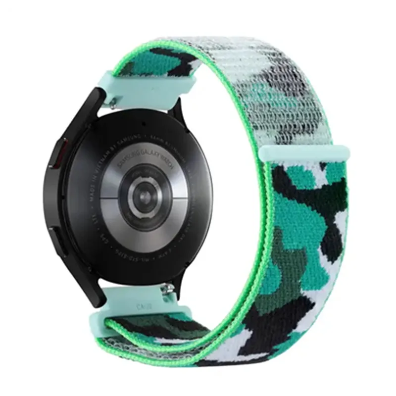 20mm 22mm Nylon Loop Camouflage Strap For Samsung Galaxy Watch 4 5 pro Replacement Wristband For Huawei Watch GT3 Watch Bands