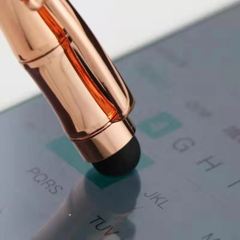Bamboo Shape Brass Pen Hand-made DIY Golden Copper Roller Bamboo Pen With Touch Stylus