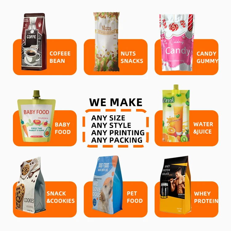 Custom Printing Compostable Coffee Beam Powder Drip Coffee Bags Flat Bottom Pouch Packaging With Valve And Zipper