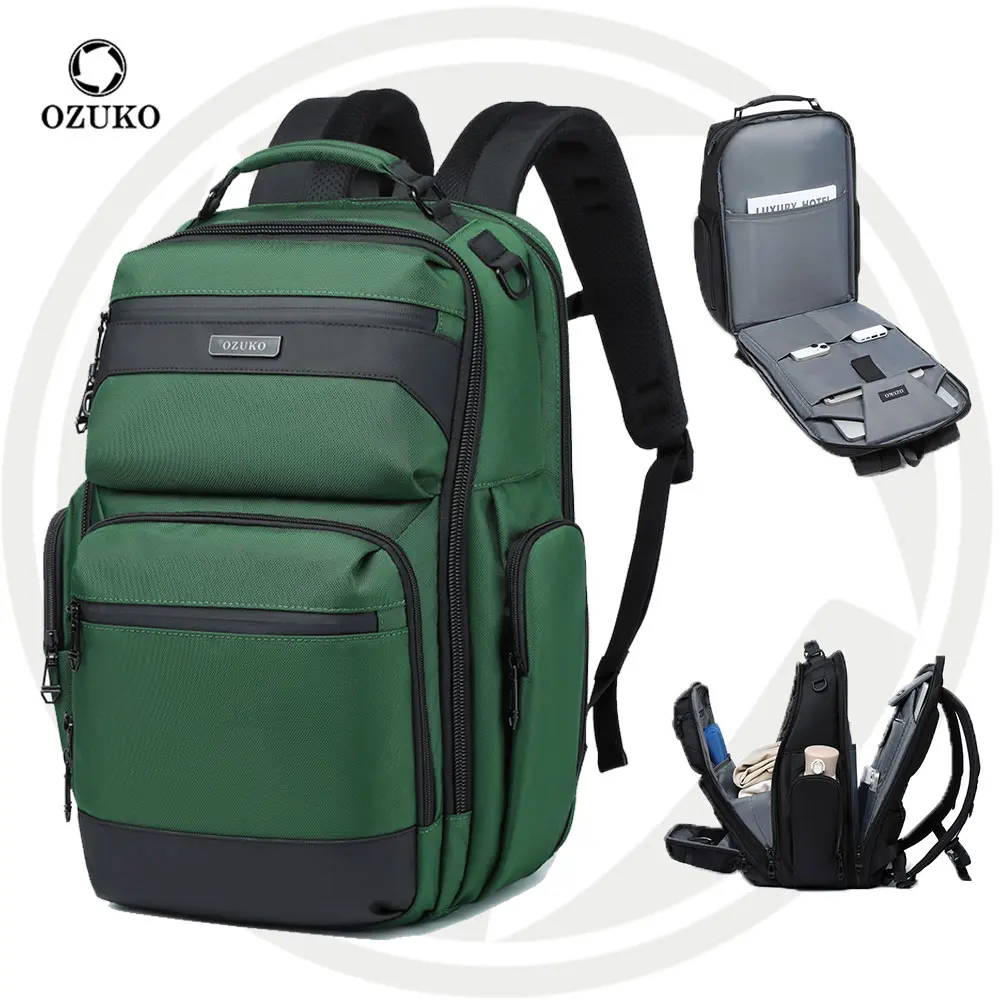 Ozuko 9770 Large Size High Quality Backpack Laptop Bag For Men Business Trip Lightweight Rucksack for Work College Backpack