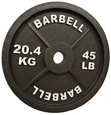 
45LB OLP Cast Iron Barbell weight lifting plates Bumper Plates disc 
