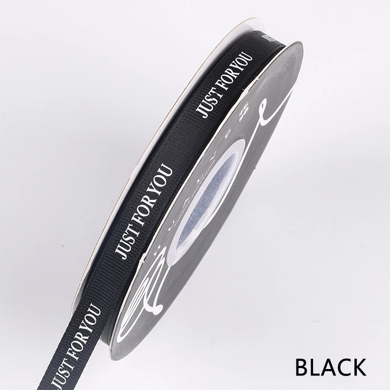 High Quality Colorful Gift Ribbons JUST FOR YOU For Gift Box Packaging Print Ribbons