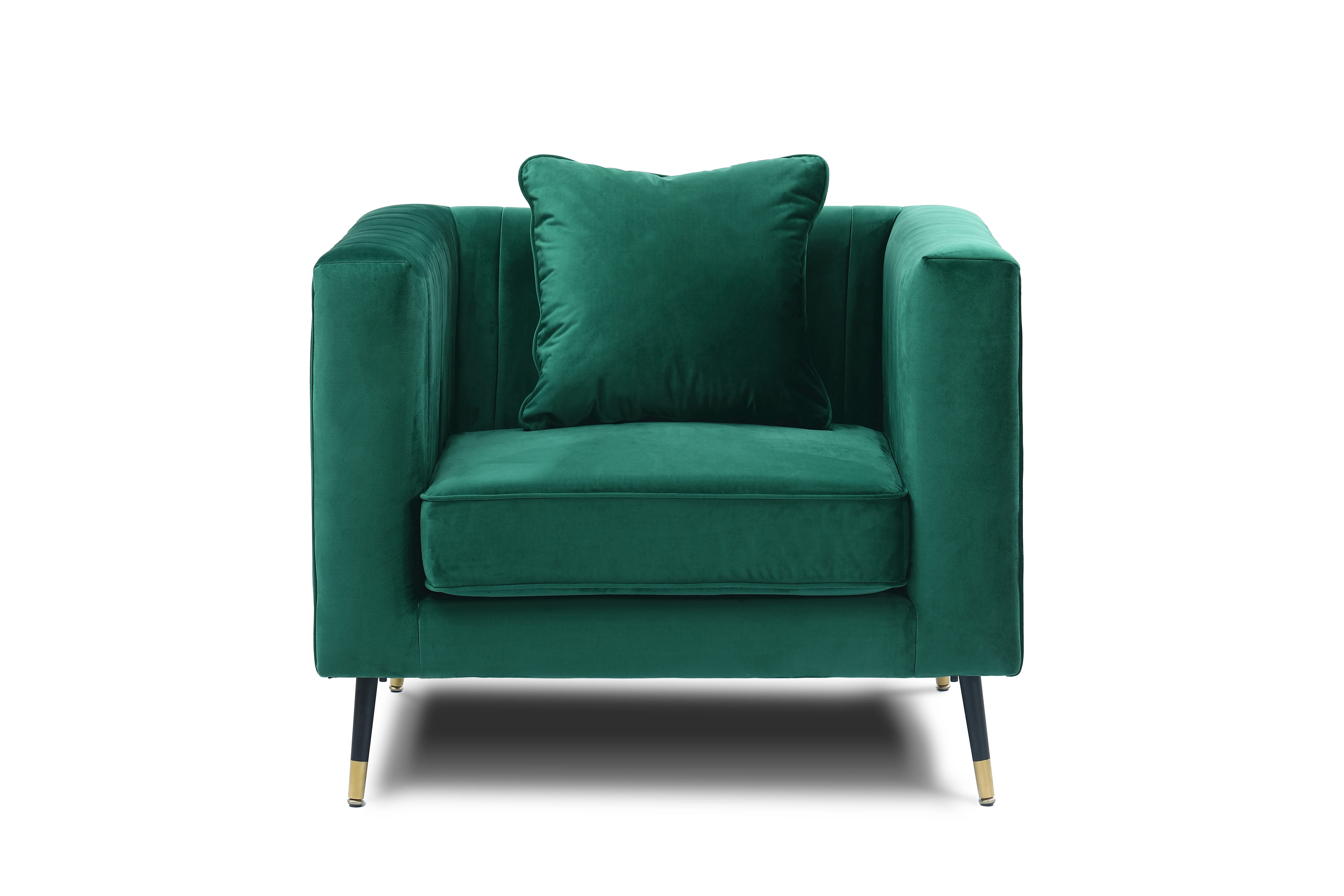High Quality nordic Blue Velvet armchair sofa modern leisure living room