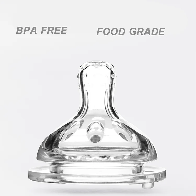 BH baby products of all types supplier  baby wide neck silicone nipple teat pacifier 2pcs slide into card BPA free