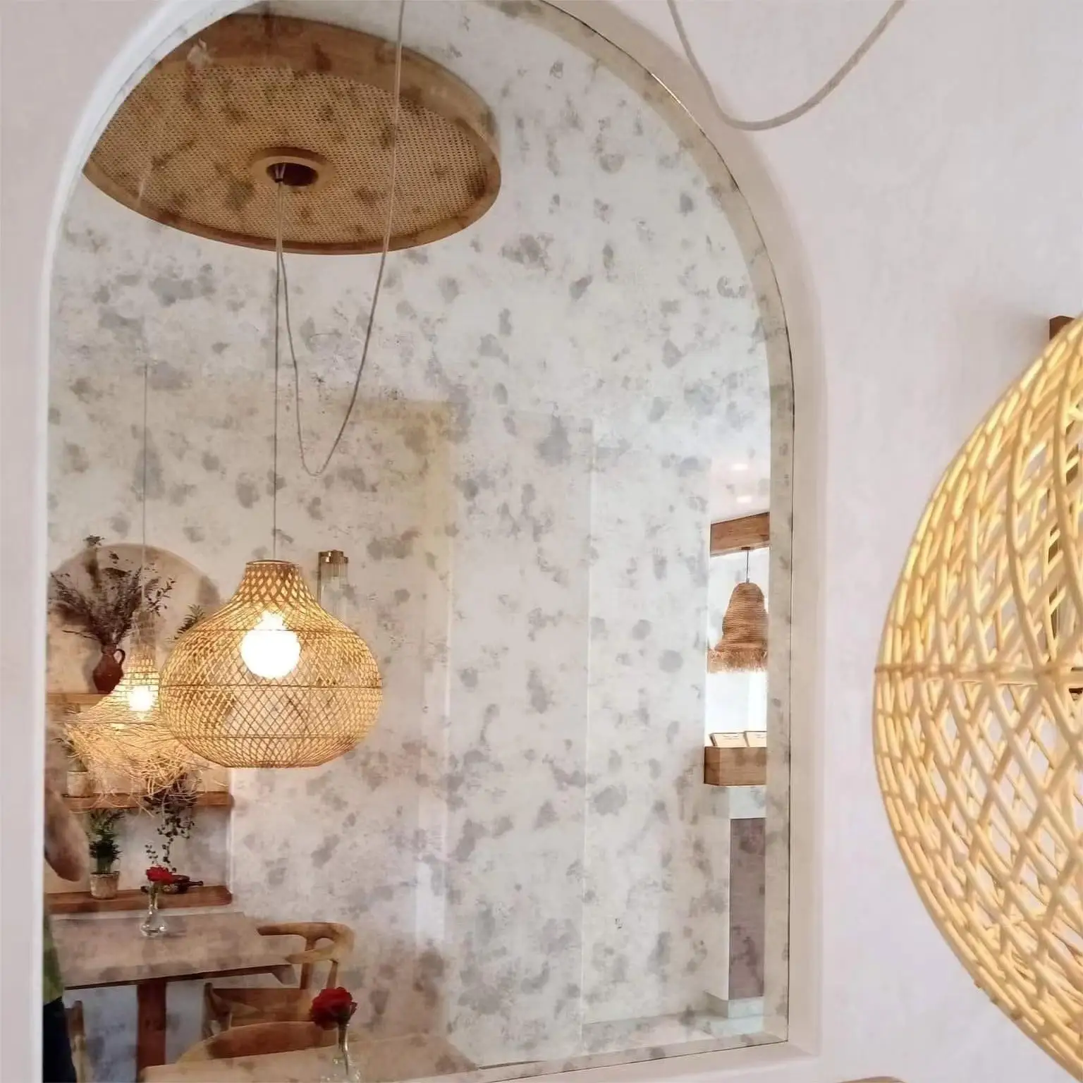 Decorative large wall mirror process mirror antique mirror glass decorative glass big sheet