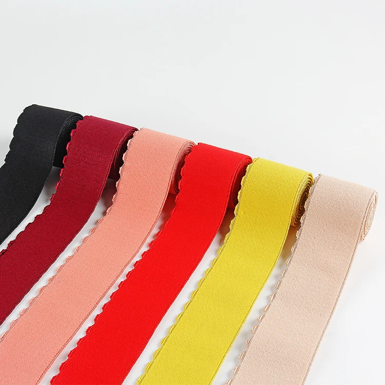Supply ribbed crescent rim elastic band polyester webbing clothing accessories for skirt waistband
