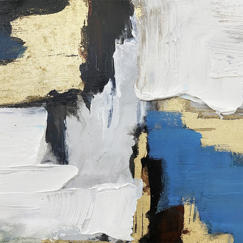 Inventively Designed Abstract Painting Art Infusing Bold Colors and Creative Patterns to Elevate